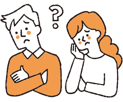 悩みを抱える二人のイラスト